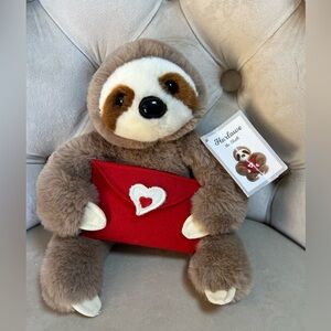 Harlow‎ Sloth Plush with Red Heart